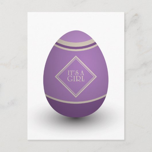 het is een meisje ooi aankondigingskaart (Voorkant)