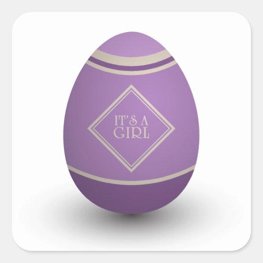 het is een meisje ooi vierkante sticker (Voorkant)