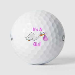 Het is een meisje ooievaar golfballen