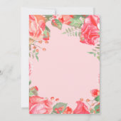 Het is een meisje paarse bloemen baby shower uitno kaart (Achterkant)