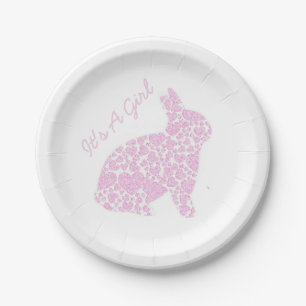 Het is een meisje Pink baby shower borden Papieren Bordje