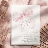 Het is een meisje Pink Bow Baby shower Kaart