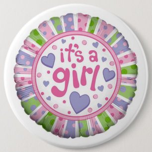 Het is een meisje ronde button 6,0 cm