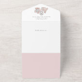 Het is een meisje roze Baby shower All In One Uitnodiging (Buitenkant)