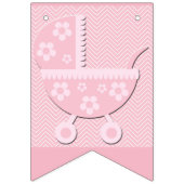 Het is een meisje! Roze Baby shower-inktvlaggen Vlaggetjes (Tweede vlag)