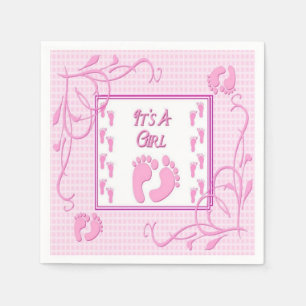 Het is een meisje roze Baby shower Napkins Servet