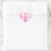 Het is een Meisje Roze Baby shower Stickers (Tas)