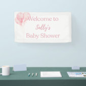 Het is een meisje Roze ballonnen Baby Shower Welko Spandoek (Beurs)