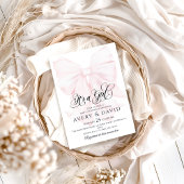 Het is een Meisje Roze Bow Modern Elegant Baby sho Kaart