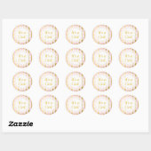 Het is een meisje, roze en gouden Baby Sticker (Vel)