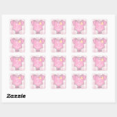 Het is een meisje-roze onsie vierkante sticker (Vel)