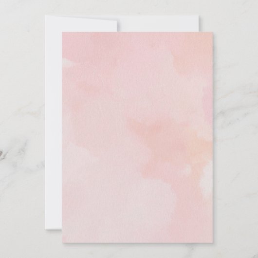 Het is een meisje roze Pony Baby shower Kaart (Achterkant)