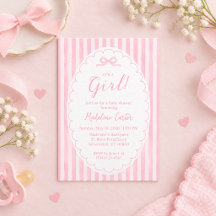 Het Is Een Meisje Roze Strik Baby Shower