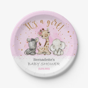 Het is een meisje! Safari Animals Baby shower Bord
