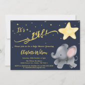 Het is een meisje! Schattige Baby Elephant Baby sh Kaart (Voorkant)