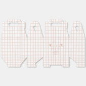 Het is een meisje Schattige Brown Gingham Notedry  Bedankdoosjes (Ongevouwen)
