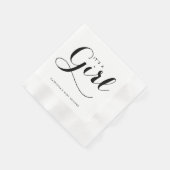 Het is een meisje | Script Baby shower Papieren se Servetten (Hoek)