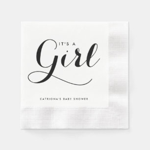 Het is een meisje   Script Baby shower Papieren se Servetten