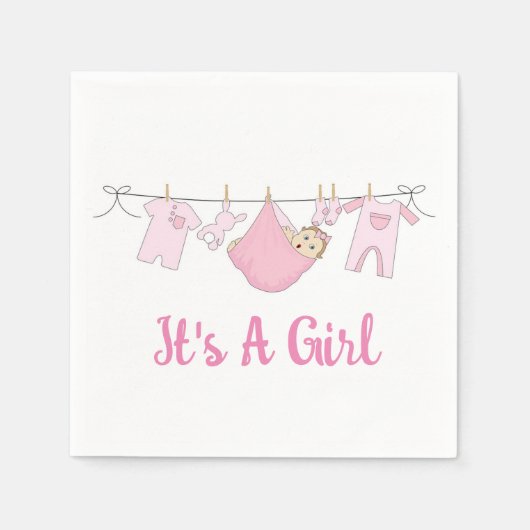 Het is een meisje servet (Voorkant)