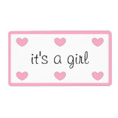 Het is een meisje stickers van dalDesignNZ (Voorkant)