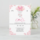 Het is een meisje.Sweet babyshower Kaart (Staand voorkant)