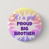 Het is een meisje! Trotse Big Brother Button (Voorkant)