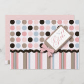 Het is een meisje! Uitnodiging (Voorkant / Achterkant)