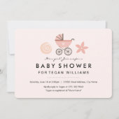 Het is een meisje | uitnodiging tot baby shower (Voorkant)