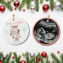 Het is een meisje Ultrasound Zwangerschapsaankondi