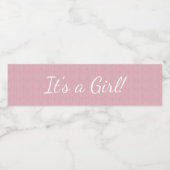 Het is een meisje waterfles etiket (Enkel label)