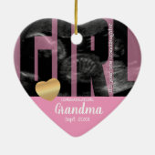 Het is een meisjesaankondiging - Sonogram met ZY-t Keramisch Ornament (Achterkant)