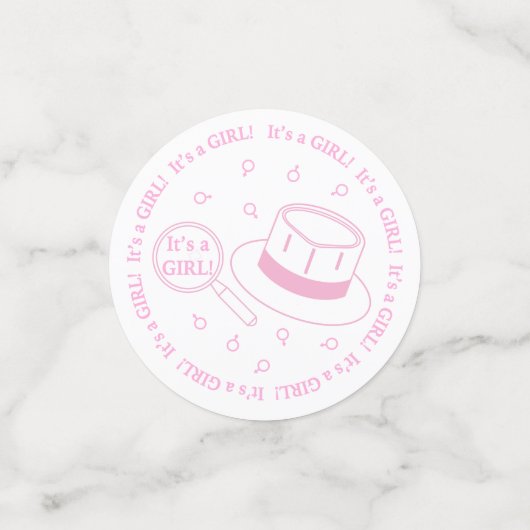 Het is een meisjesseksonthaal confetti (Kleine voorkant)