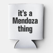 het is een mendoza ding blikjeskoeler (Voorkant)