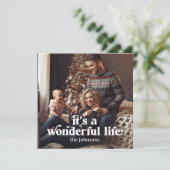 Het is een mooi Leven Foto Kerstkaart (Staand voorkant)