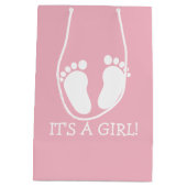 Het is een mooie baby babydouche-feestje. medium cadeauzakje (Achterkant)