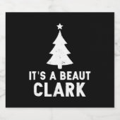 Het is een mooie Clark kerstvakantie Sparkling Wijnetiket (Enkel label)