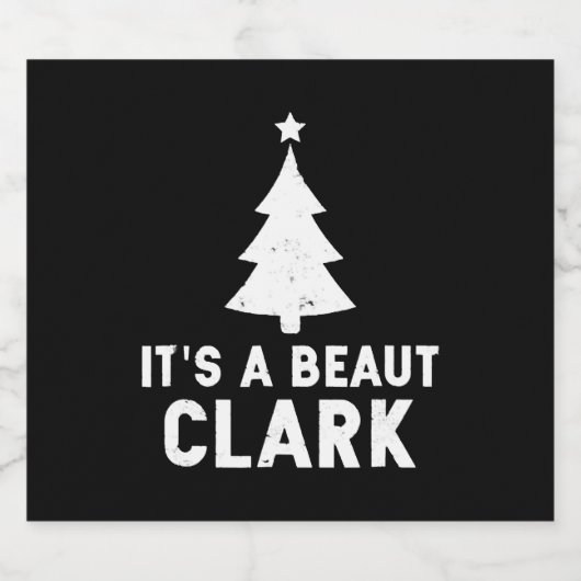 Het is een mooie Clark kerstvakantie Sparkling Wijnetiket (Enkel label)