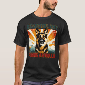 Het is een mooie dag om dieren te redden retro t-shirt
