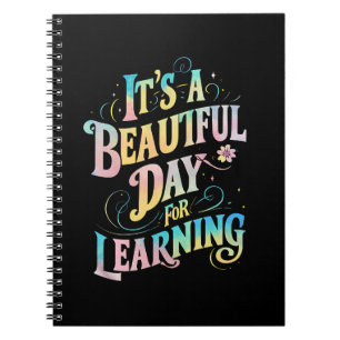 Het is een mooie dag om terug naar school te leren notitieboek