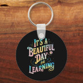 Het is een mooie dag om terug naar school te leren sleutelhanger (Voorkant)