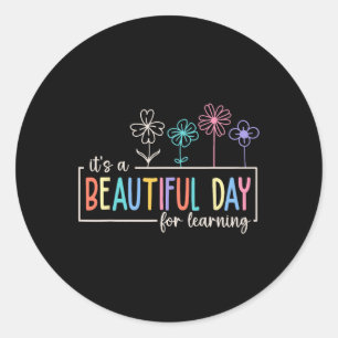 Het is een mooie dag voor lerarenstudenten ronde sticker