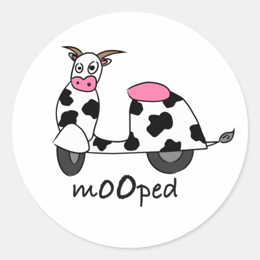 Het is een Mooped! Ronde Sticker (Voorkant)