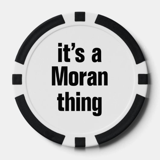 het is een moran ding pokerchips (Voorkant)