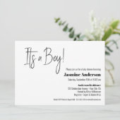 Het is een Muggen Modern Minimalistisch Baby showe Kaart (Staand voorkant)