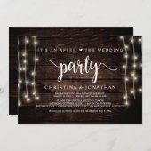 Het is een na de bruiloft-partij, Rustic Elopement Kaart (Voorkant / Achterkant)