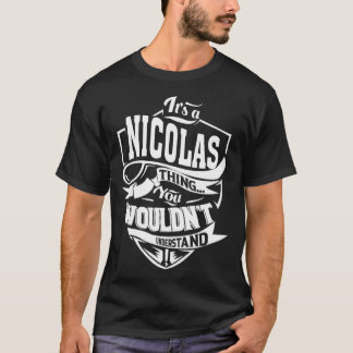 Het is een NICOLAS ding T-shirt