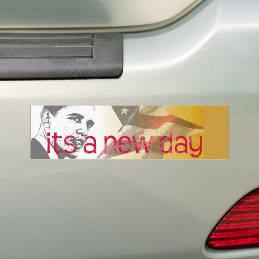 Het is een nieuwe dag bumpersticker (Op auto)