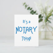 Het is een notaris ding briefkaart (Staand voorkant)