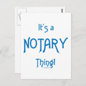 Het is een notaris ding briefkaart (Voorkant / Achterkant)