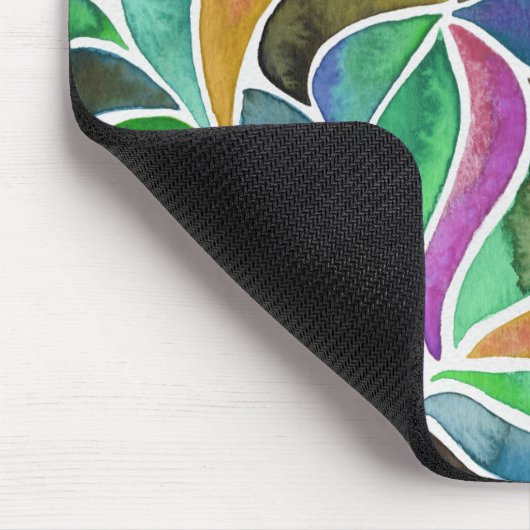 Het is een Oerwoud daarbuiten - Blauw groen Muismat (Hoek)